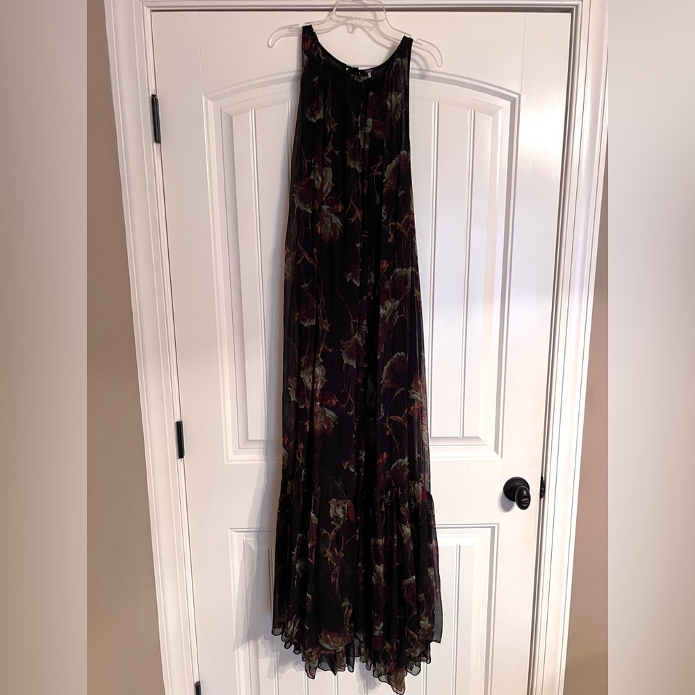 FREE PEOPLE black floral maxi dress!!